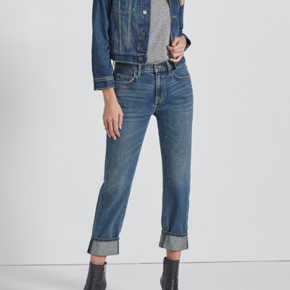 CURRENT/ELLIOT The Fling Jeans 1 Year Worn Rig
